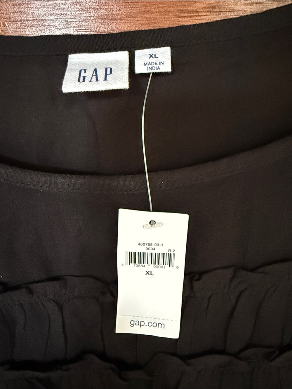 GAP Black Women's Peasant Blouse - Picture 2 of 3
